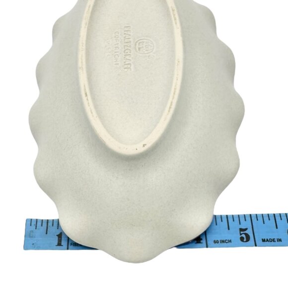 Pfaltzgraff Oval Scalloped Ceramic Bowls Set Of 4 Stone Blue Floral and Trim 9x5 - Picture 8 of 8